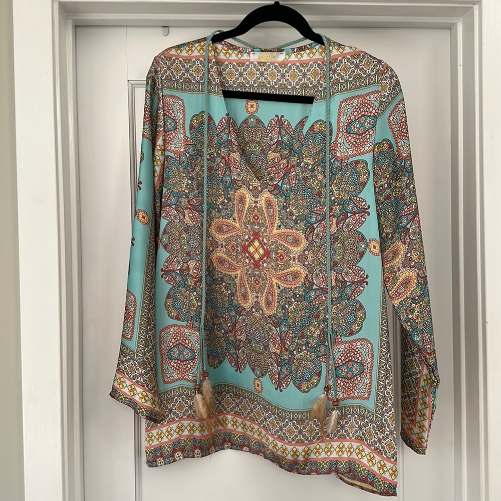 Just M Paris tunic with leather straps